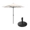 Pure Garden 9-Foot Outdoor Patio Umbrella with Base, Tan 50-101-TBB - alternate 5